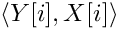 $\langle Y[i], X[i]\rangle$