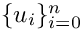 $\{{u}_i\}_{i=0}^n$