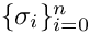 $\{\sigma_i\}_{i=0}^n$
