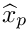 $ \widehat{x}_p $