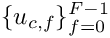 $\{u_{c,f}\}_{f=0}^{F-1} $
