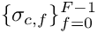 $\{\sigma_{c,f}\}_{f=0}^{F-1} $