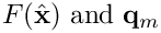 $F(\hat{\bf x})\ \mbox{and}\ {\bf q}_m$