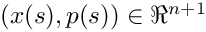 $(x(s),p(s))\in\Re^{n+1}$