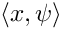 $\langle x, \psi\rangle$