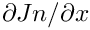 $\partial Jn/\partial x$