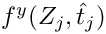 $f^y(Z_j,\hat{t}_j)$
