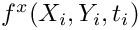$f^x(X_i,Y_i,t_i)$