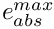 $e_{abs}^{max}$